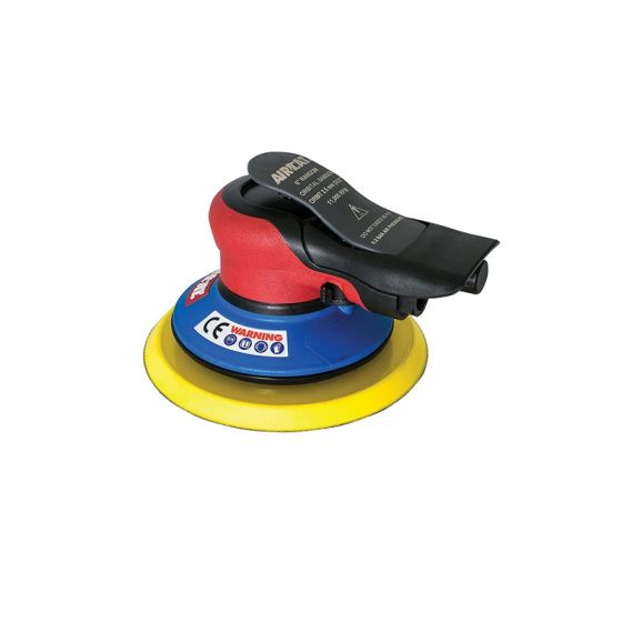 Florida Pneumatic AirCat® 6700-6-332-PSA Non-Vacuum Orbital Sander, 6 in, 3/32 in, 11000 rpm, 1.6 cfm, Palm Handle — 6700-6-332-PSA