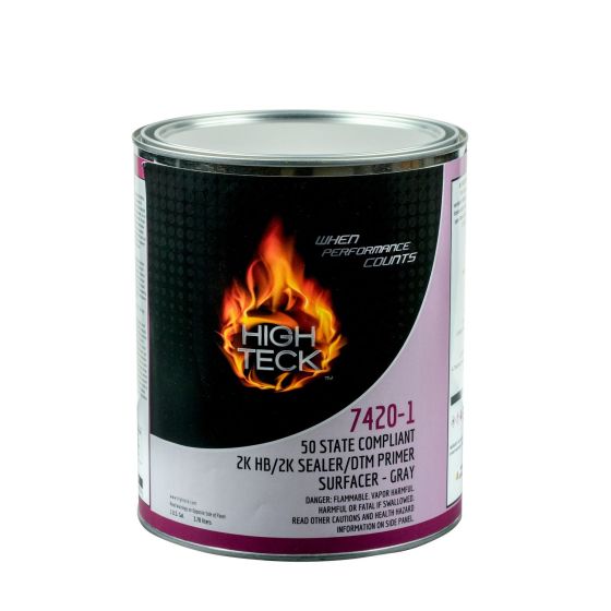 High Teck 2K High Build & Sealer Gray Urethane Primer - 1 gal - High Teck 7420-1
