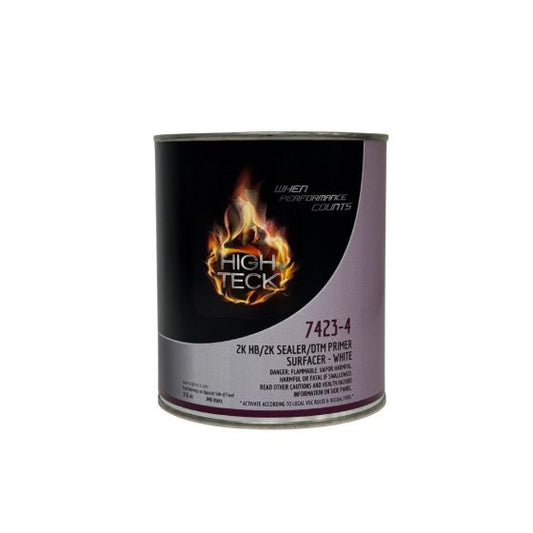 High Teck 2K High Build & Sealer White Urethane Primer, 1 - 1 qt - High Teck 7423-4