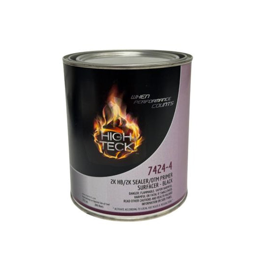 High Teck 2K High Build & Sealer Black Urethane Primer - 1 qt - High Teck 7424-4