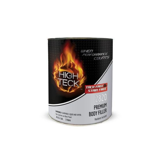 High Teck Premium Body Filler, 1 Gal, Gold, Paste, 1.5 Lb/Gal VOC - 2820-1 - High Teck™ 2820-1 Premium Body Filler, 1 gal, Gold, Paste, 1.5 lb/gal VOC - High Teck 2820-1