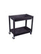 High Teck T425 Utility Cart, 300 Lb, Black, Heavy-Duty Plastic, 2 Shelves, Swivel Caster - HIT425 - High Teck™ T425 Utility Cart, 300 lb, Black, Heavy-Duty Plastic, 2 Shelves, Swivel Caster - High Teck HIT425
