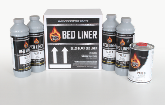 High Teck 50 State Compliant Truck Bed Liner Kit, Black, 3.24 Lb/Gal VOC - BL100 - High Teck™ BL100 50 State Compliant Truck Bed Liner Kit, Black, 3.24 lb/gal VOC - High Teck BL100