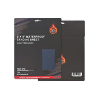 High Teck 9" x 11" Waterproof Sanding Sheets - P400 - 5 Pack - FSWD400PJP - High Teck (5 pcs pack) 9"X11" WATERPROOF SANDING SHEET P400 - High Teck FSWD400PJP