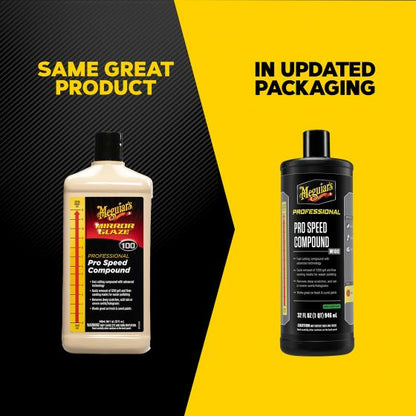 Meguiar's&reg; Mirror Glaze&reg; M10032 Pro Speed Compound, 32 oz, Clear, Liquid, Compound
