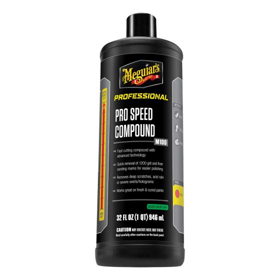 Meguiar's&reg; Mirror Glaze&reg; M10032 Pro Speed Compound, 32 oz, Clear, Liquid, Compound
