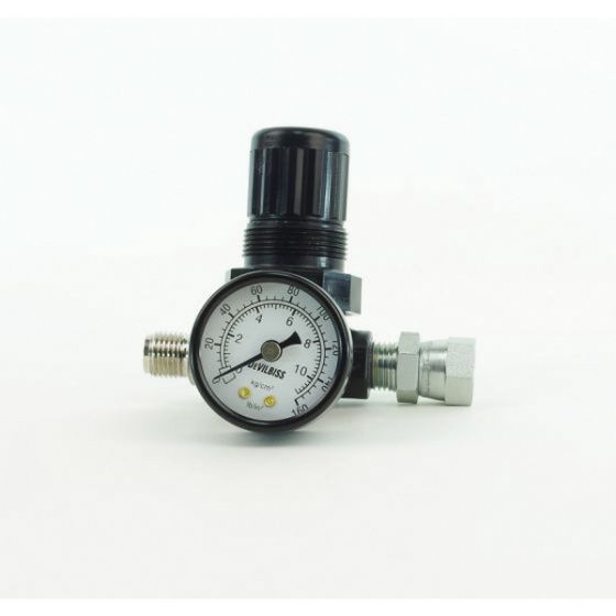 DeVilbiss HARG-510 Gun-Mounted Air Regulator with Gauge, 130015