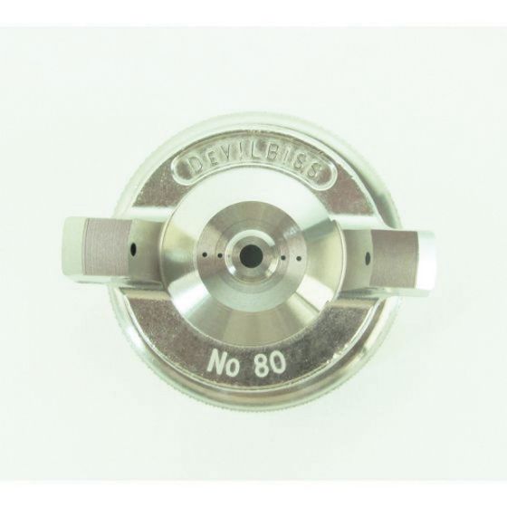 DeVilbiss #80 Air Cap & Retaining Ring for JGA Suction Guns, 190230