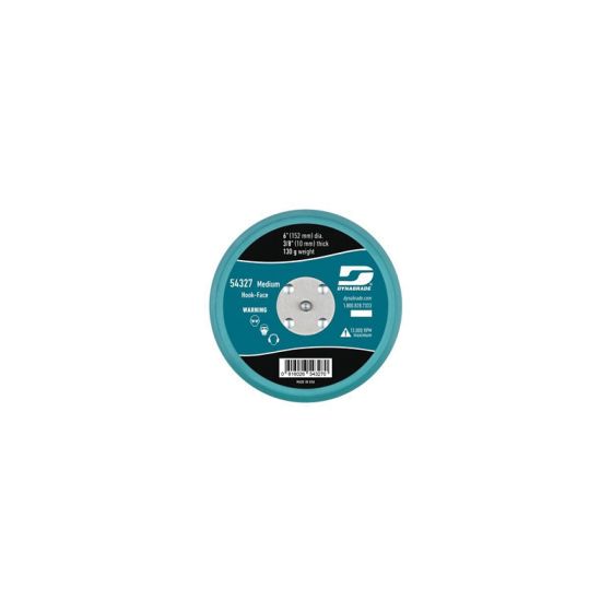 Dynabrade Non-Vacuum Hook-Face Sanding Pad, 6 in / 3/8 in thick, 54327