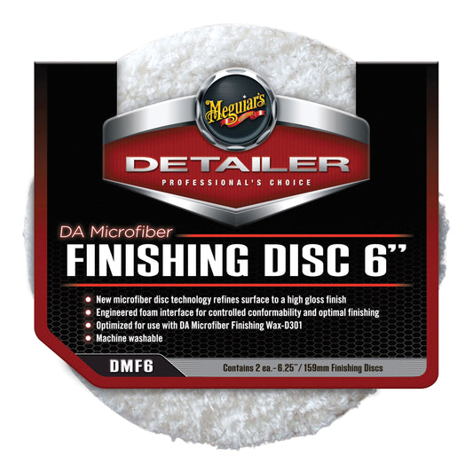 Meguiar's® DMF6 Dual Action Finishing Disc, 6" DIameter, Hook and Loop Attachment, Microfiber Pad