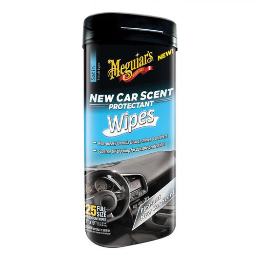 Meguiar's&reg; G4200 New Car Scent Protectant Wipes, 25 Wipes Bottle, Milky White, Liquid
