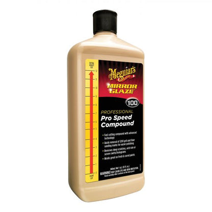 Meguiar's&reg; Mirror Glaze&reg; M10032 Pro Speed Compound, 32 oz, Clear, Liquid, Compound