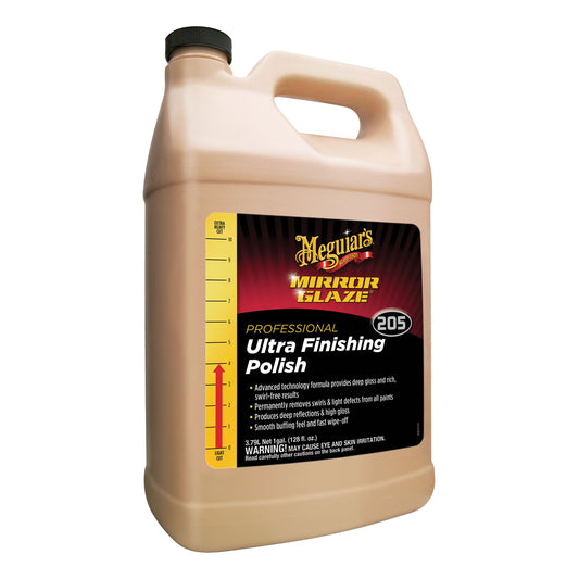 Meguiar's Mirror Glaze, M20501, Ultra Finishing Polish, 1 gal (128oz), High Gloss, Creamy White, Liquid
