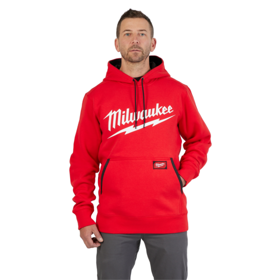 Milwaukee FREEFLEX™ Pullover Hoodie - Logo Red 2X — 352R-2X