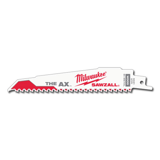 Milwaukee 6" 5 TPI AX™ SAWZALL® Blade for Wood with Nails (5 PK) — 48-00-5021