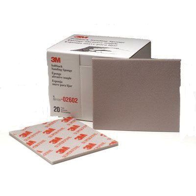 3M&trade; 02602 Flexible Sanding Sponge, 4-1/2 in W x 5-1/2 in L, 3/16 in THK, 500/600 Grit, Super Fine Grade, Gray
