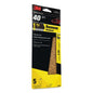 3M&trade; 03038 Sandpaper, 3-2/3 in W x 9 in L, 40 Grit, Aluminum Oxide Abrasive, Brown, Dry