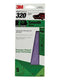 3M&trade; 03078 Performance Sandpaper, 3-2/3 in W x 9 in L, 320 Grit, Aluminum Oxide Abrasive, Purple, Dry