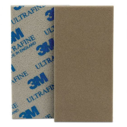 3M&trade; 03089 Performance Soft Sanding Sponge, 2-3/4 in W x 5-1/2 in L, 800/1000 Grit, Ultra Fine Grade, Tan Color