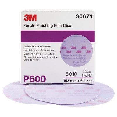 3M™ Purple Finishing Film - 260L Series Abrasive Disc - 6"