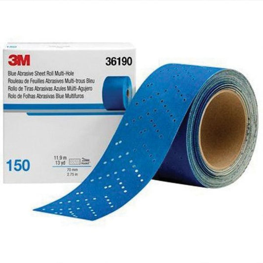 3M™ 36190 321U Series Multi-Hole Abrasive Sheet Roll, 2-3/4 in W x 13 yd L, 150 Grit