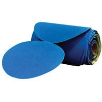 3M 36207 321U Series Abrasive Disc Roll, 6 in Dia, 220 Grit, PSA, Blue - part 36207