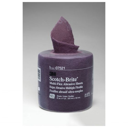 Scotch-Brite&trade; 07521 MX-SR Series Multi-Flex Abrasive Sheet Roll, 8 in W x 20 ft L
