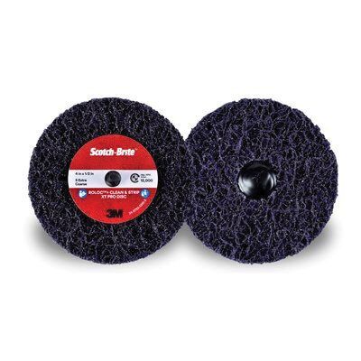 Scotch-Brite™ 21552 XT Pro Series Clean and Strip Disc, 4 in Dia, Extra Coarse Grade, 12000 rpm, Purple