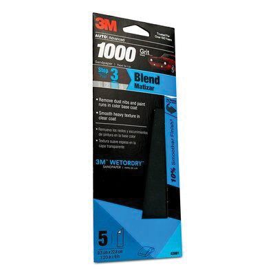 Wetordry&trade; 03001 Sandpaper, 3-2/3 in W x 9 in L, 1000 Grit, Silicon Carbide Abrasive, Gray, Wet/Dry