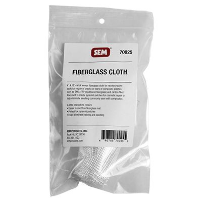 SEM 70025 Fiberglass Cloth, 4 in × 12 ft, 4 in × 12 ft, 70025