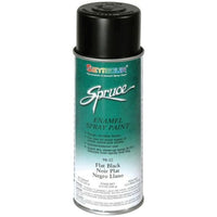 SEYMOUR® Spruce® 98-10 Enamel Spray Paint, 16 fl-oz Aerosol Can, Flat Black, 15 sq-ft Coverage