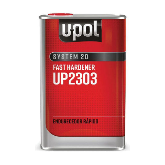 U-POL® SYSTEM 20 UP2303 National Rule Fast Hardener, 1L Tin – Clear Liquid for 2K Primers & Clearcoats