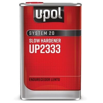 U-POL® SYSTEM 20 UP2333 National Rule Slow Hardener, 1 L Tin, Clear, Liquid, Use With: 2K Primers and Clearcoats