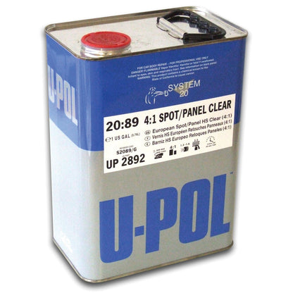 U-POL® UP2892 Spot/Panel Urethane Clearcoat, 4 L Tin, High Gloss, 4:1 Mixing
