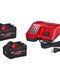 Milwaukee M18 REDLITHIUM FORGE starter kit with two 8.0Ah batteries and rapid charger