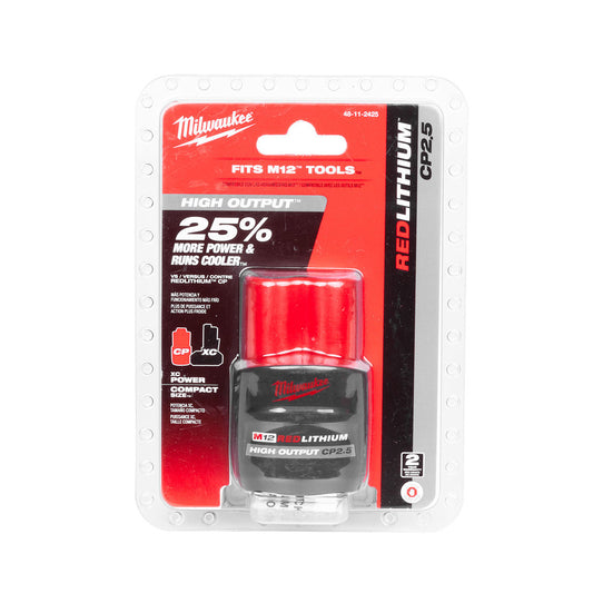 Milwaukee 48-11-2425 M12 REDLITHIUM HIGH OUTPUT CP2.5 Battery Pack