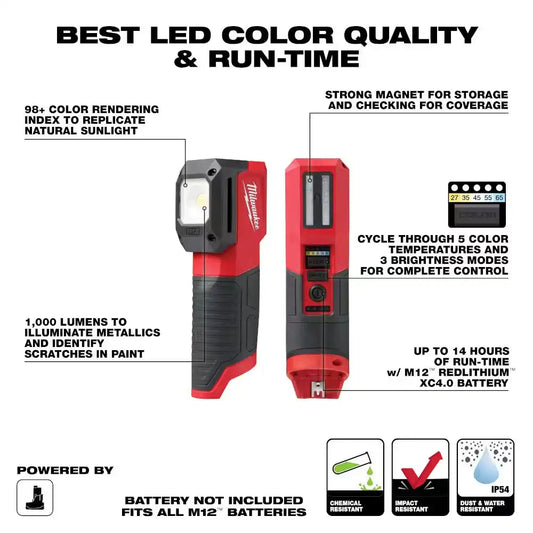 Milwaukee® 2127-20, M12™ Paint and Detailing Color Match Light