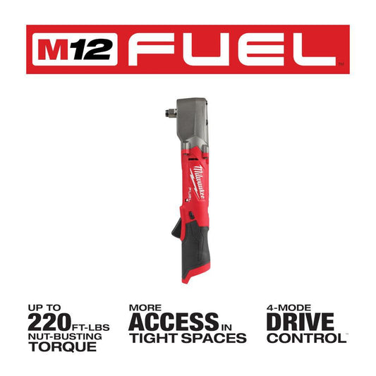 Milwaukee 2565-20 M12 FUEL 1/2" Right Angle Impact Wrench w/ Friction Ring (Bare Tool)