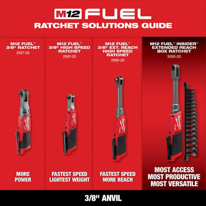 Milwaukee M12 FUEL™ 3/8" High Speed Ratchet