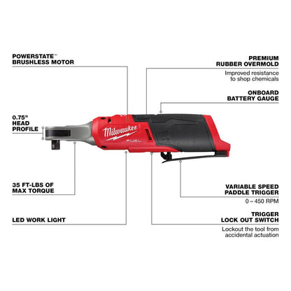 Milwaukee M12 FUEL™ 3/8" High Speed Ratchet