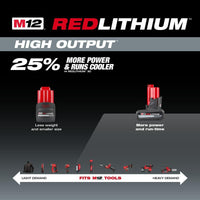 Milwaukee 48-11-2450 M12 REDLITHIUM High Output XC 5.0 Battery Pack