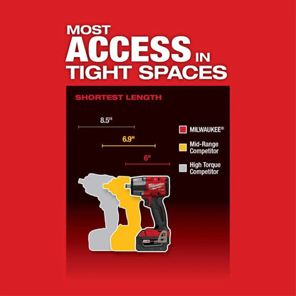 Milwaukee M18 FUEL™ 1/2" Mid-Torque Impact Wrench w/ Friction Ring