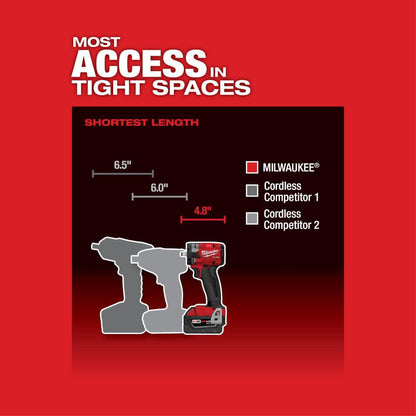 Milwaukee M18 FUEL™ 3/8"" Compact Impact Wrench w/ Friction Ring Bare Tool