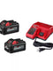 Milwaukee M18 Lithium-Ion High Output Starter Kit - 2 x 6.0AH Batteries and Charger