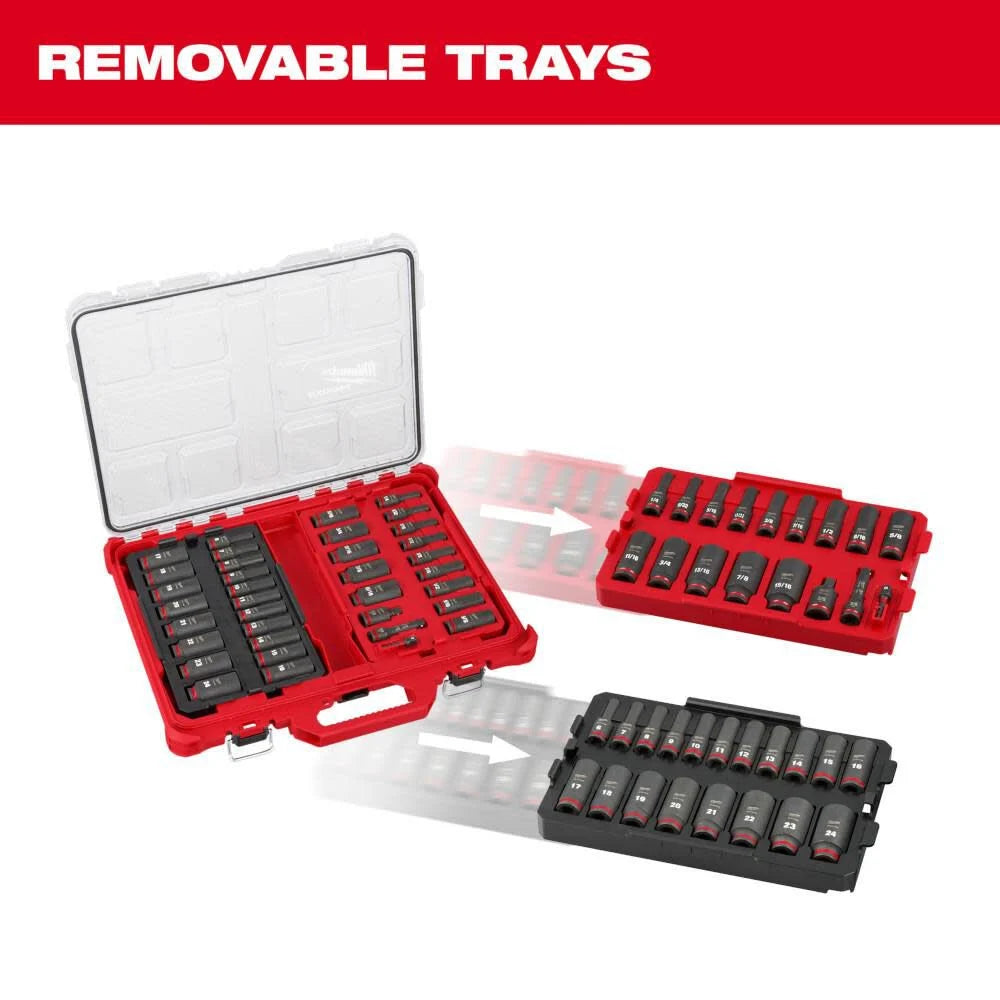 Milwaukee 49-66-6805 PACKOUT SHOCKWAVE 36-Piece Impact Duty Socket Set