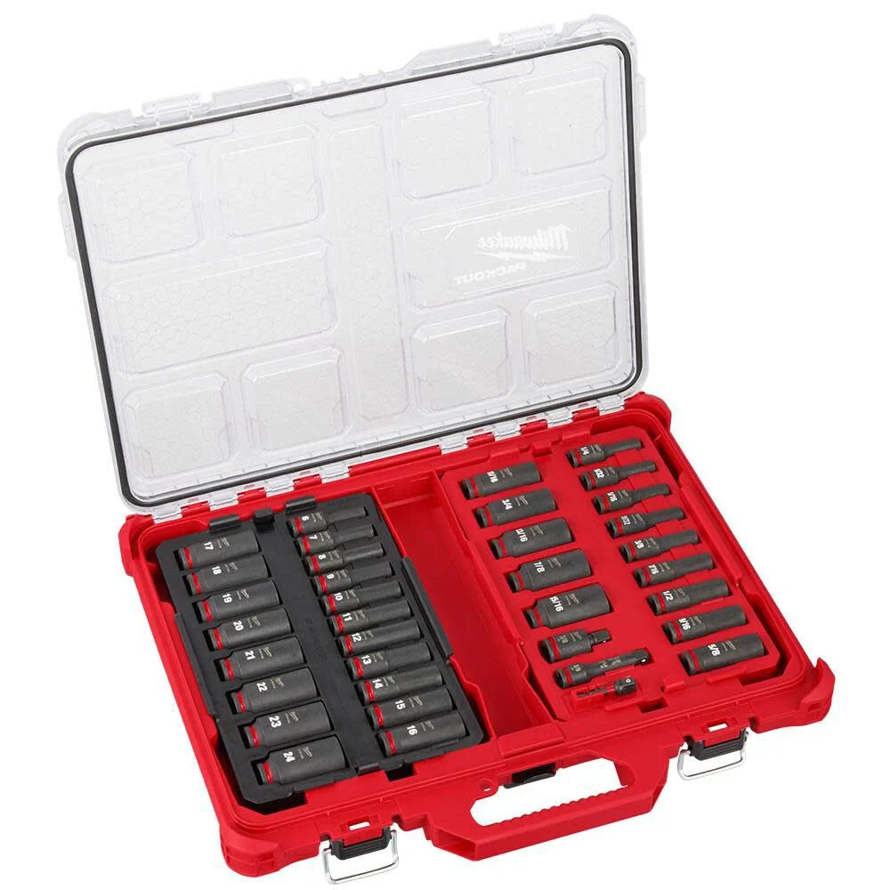 Milwaukee 49-66-6805 PACKOUT SHOCKWAVE 36-Piece Impact Duty Socket Set