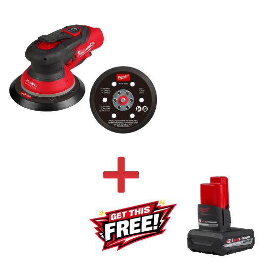 Milwaukee M12 FUEL 3/32" Orbit 6" Lithium-Ion Cordless Random Orbital Sander Q3 PROMO — 2584-20Q326