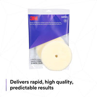 3M™ Perfect-It™ 34120 Random Orbital Compounding Pad, 5 in Dia, Coarse, Hook and Loop Attachment, Wool Pad, White