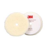 3M™ Perfect-It™ 34120 Random Orbital Compounding Pad, 5 in Dia, Coarse, Hook and Loop Attachment, Wool Pad, White