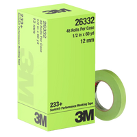 3M™ Scotch®  233+ Series Performance Green Masking Tape, 12 mm, 26332